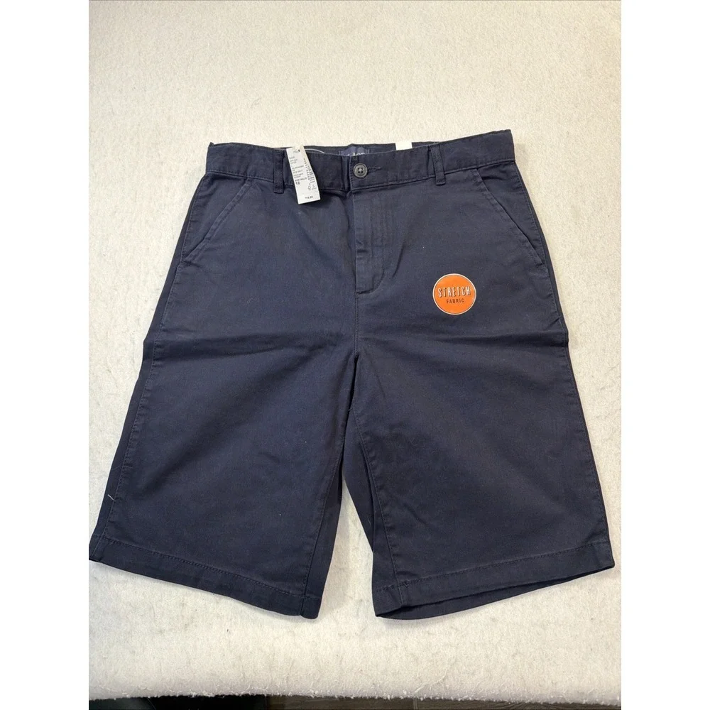 The Children's Place Navy Blue Uniform Stretch Chino Shorts Boys Size 16 New